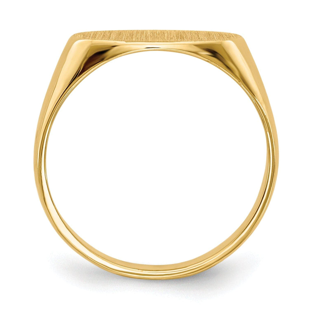 Lovely Rita's Ring 14k Yellow Gold Solid Back Signet Ring