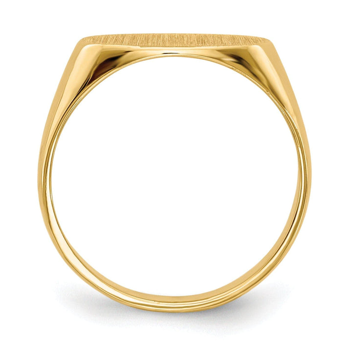 Lovely Rita's Ring 14k Yellow Gold Solid Back Signet Ring