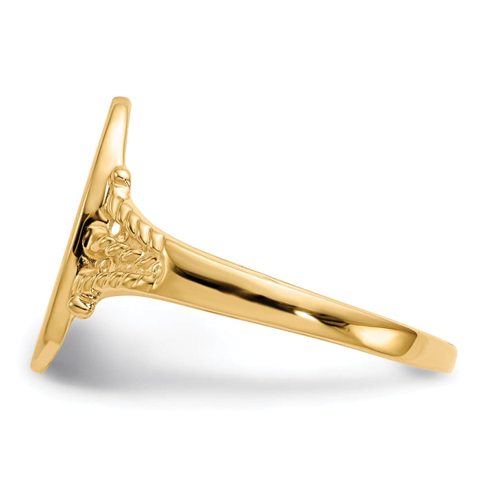 Lovely Rita's Ring 14k Yellow Gold Solid Back Signet Ring