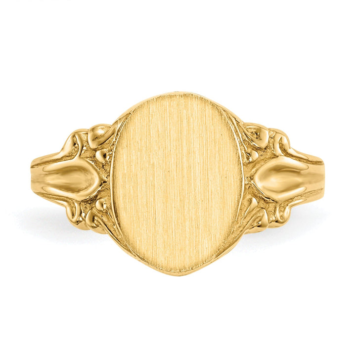Lovely Rita's Ring 14k Yellow Gold Solid Back Signet Ring