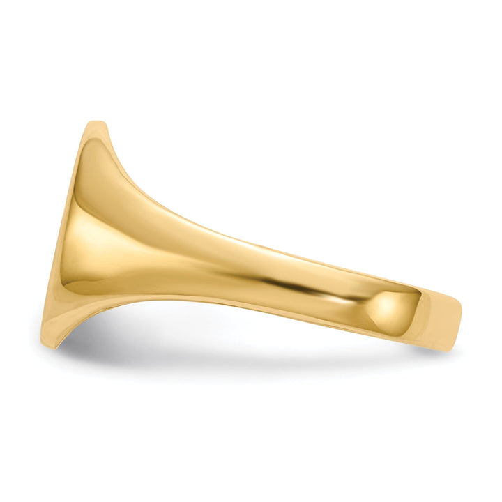 Lovely Rita's Ring 14k Yellow Gold Solid Back Signet Ring