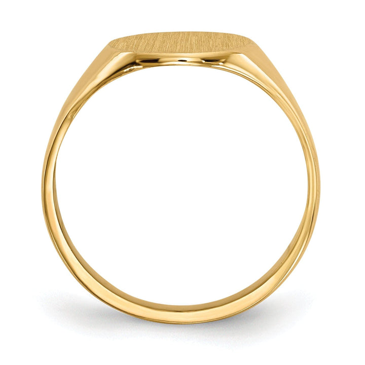 Lovely Rita's Ring 14k Yellow Gold Solid Back Signet Ring