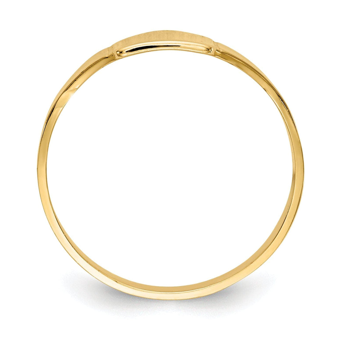 Lovely Rita's Ring 14k Yellow Gold Square Signet Baby Ring