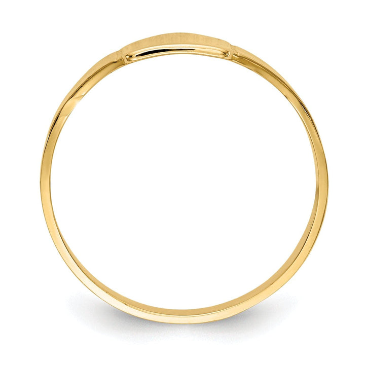 Lovely Rita's Ring 14k Yellow Gold Square Signet Baby Ring