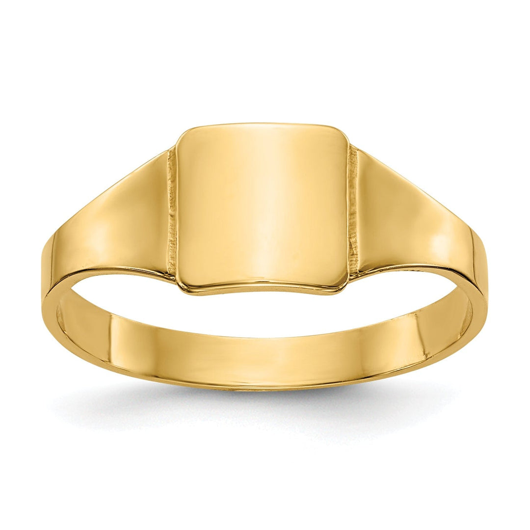 Lovely Rita's Ring 14k Yellow Gold Square Signet Baby Ring