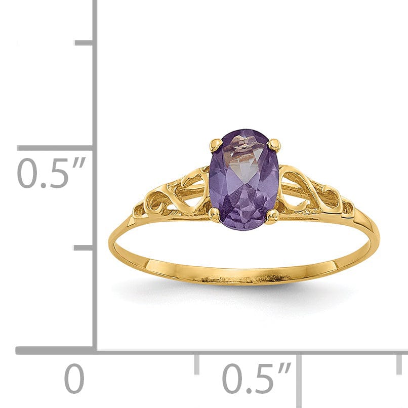 Lovely Rita's Ring 14k Yellow Gold Synthetic Alexandrite Ring