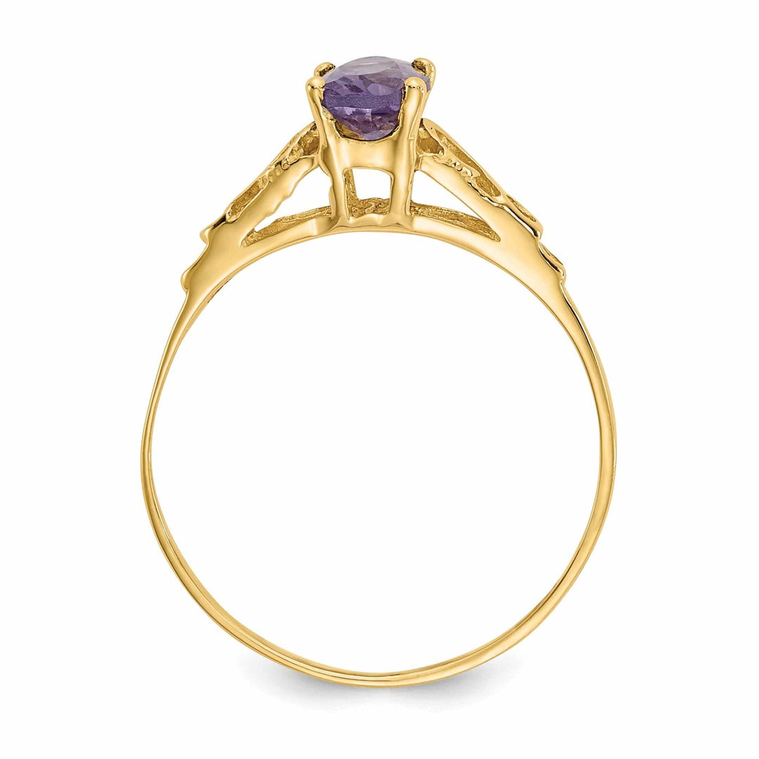 Lovely Rita's Ring 14k Yellow Gold Synthetic Alexandrite Ring