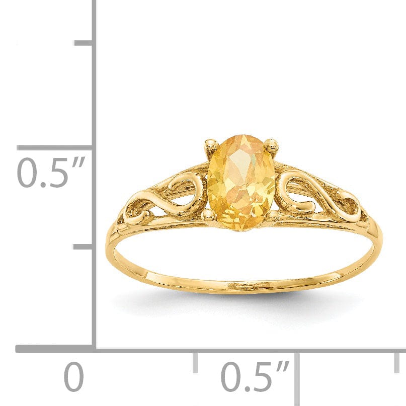 Lovely Rita's Ring 14k Yellow Gold Synthetic Citrine Ring