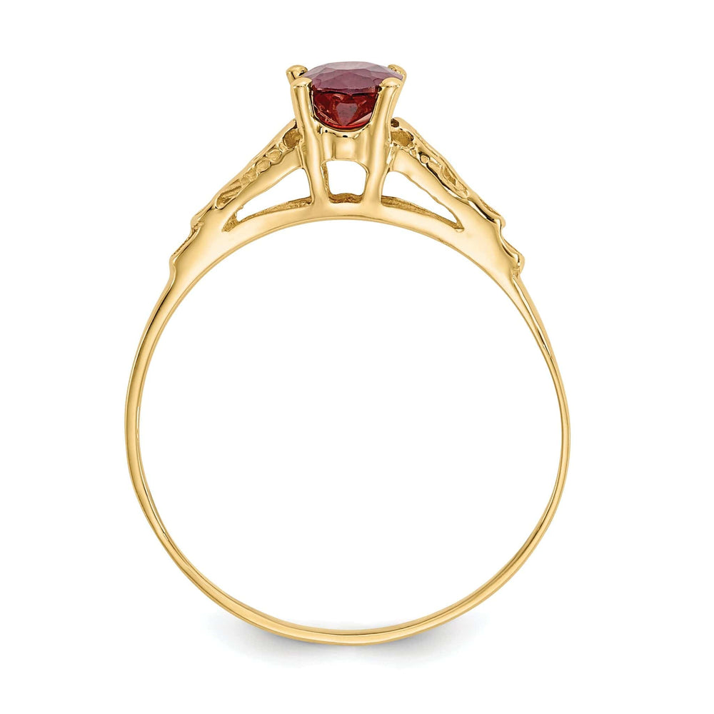 Lovely Rita's Ring 14k Yellow Gold Synthetic Garnet Ring