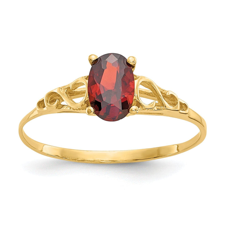 Lovely Rita's Ring 14k Yellow Gold Synthetic Garnet Ring