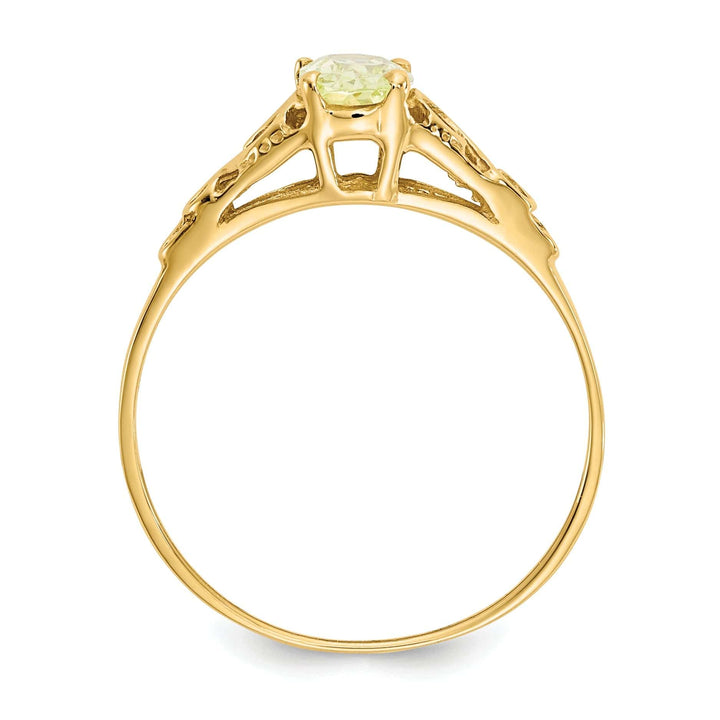 Lovely Rita's Ring 14k Yellow Gold Synthetic Peridot Ring