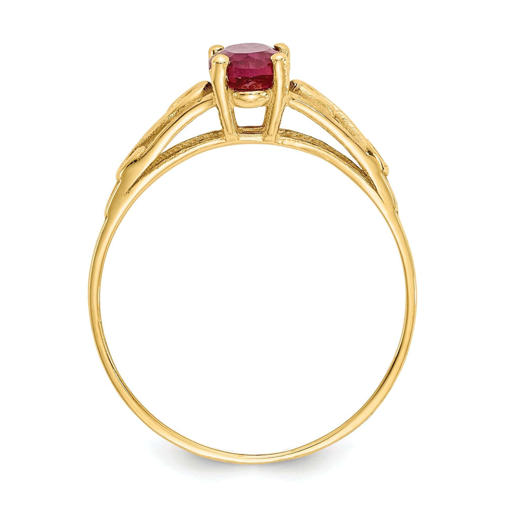 Lovely Rita's Ring 14k Yellow Gold Synthetic Ruby Ring