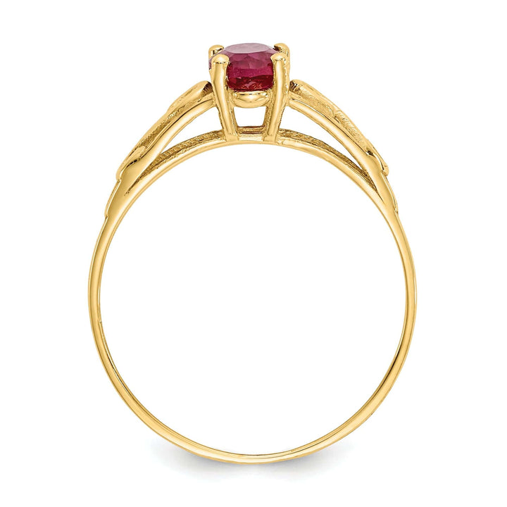 Lovely Rita's Ring 14k Yellow Gold Synthetic Ruby Ring