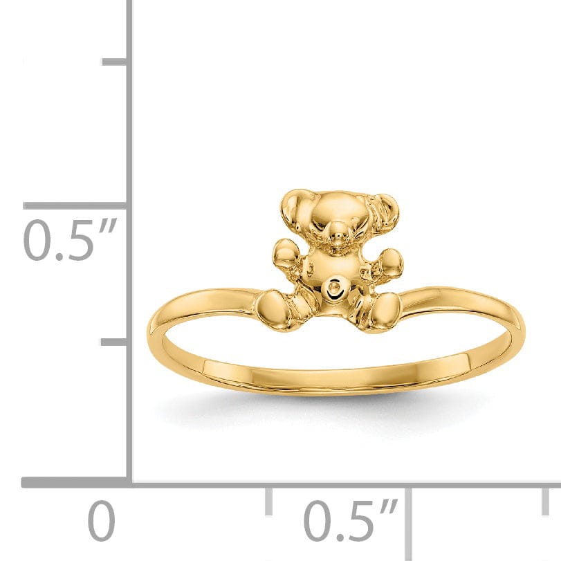 Lovely Rita's Ring 14k Yellow Gold Teddy Bear Children's Ring