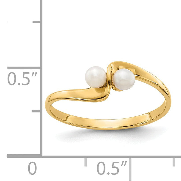 Lovely Rita's Ring 14k Yellow Gold White Pearl Ring