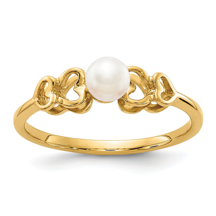 Lovely Rita's Ring 14k Yellow Gold White Pearl Ring