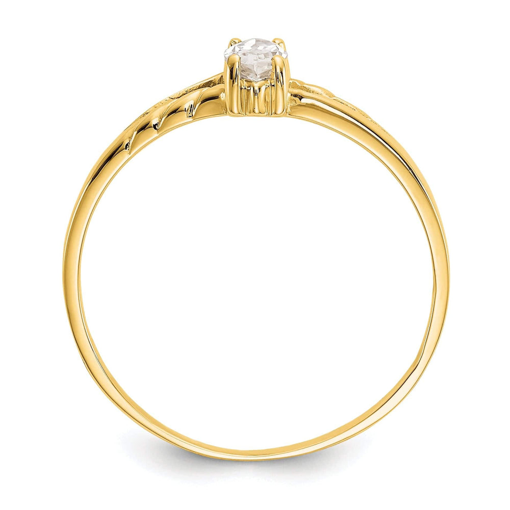 Lovely Rita's Ring 14k Yellow Gold White Topaz Birthstone Ring
