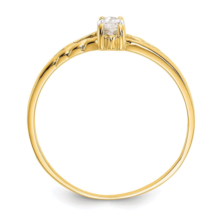 Lovely Rita's Ring 14k Yellow Gold White Topaz Birthstone Ring