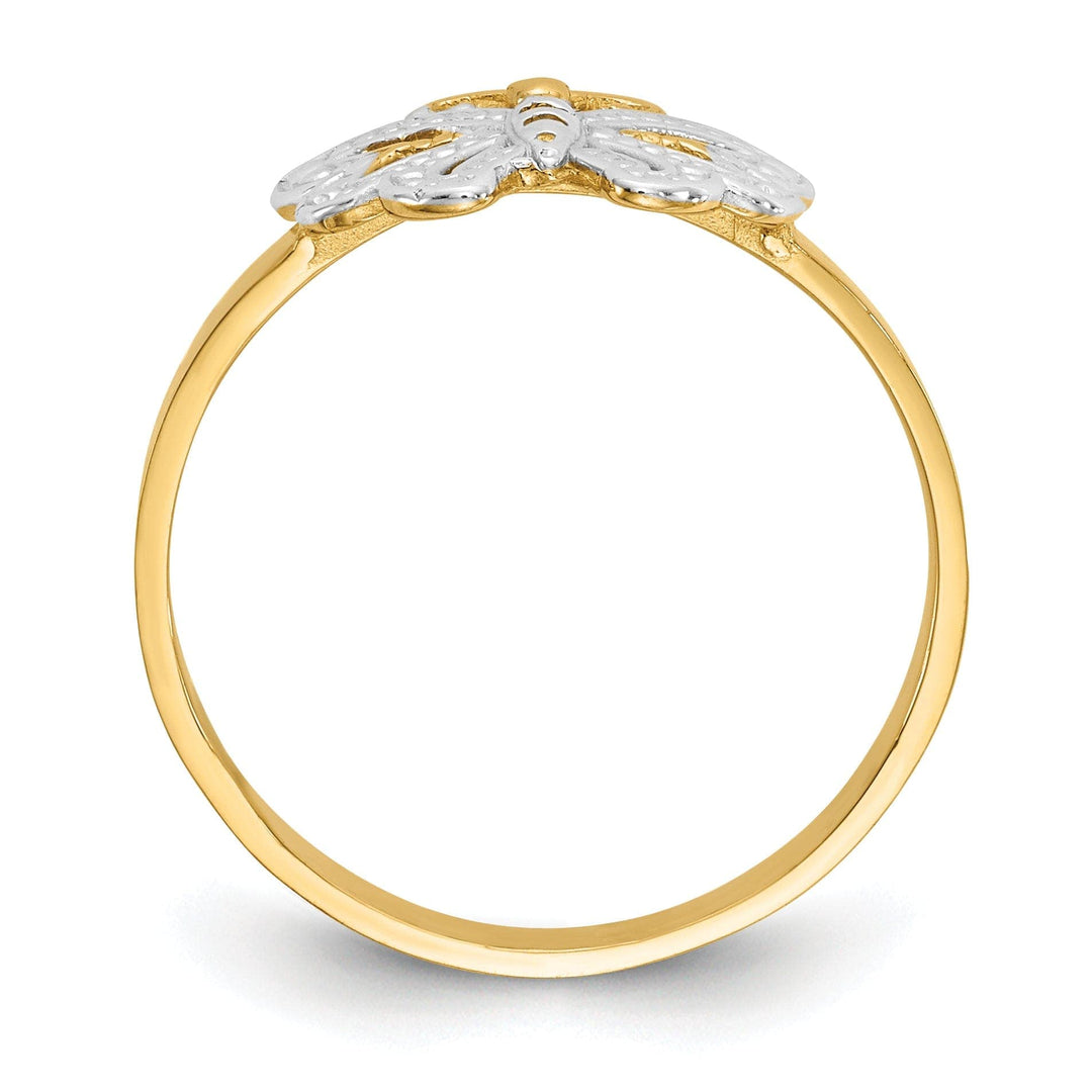 Lovely Rita's Ring 14k Yellow Rhodium Butterfly Ring