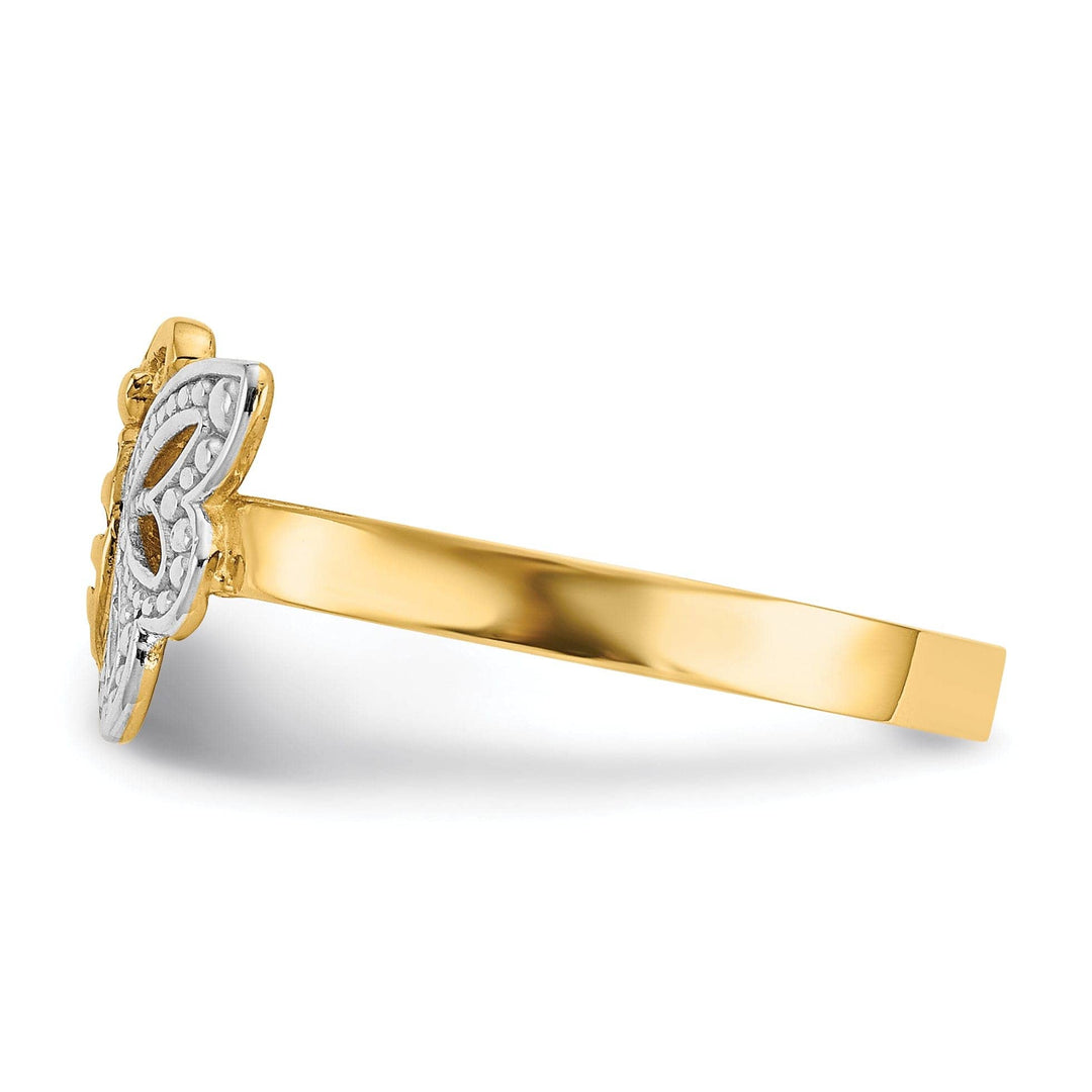 Lovely Rita's Ring 14k Yellow Rhodium Butterfly Ring