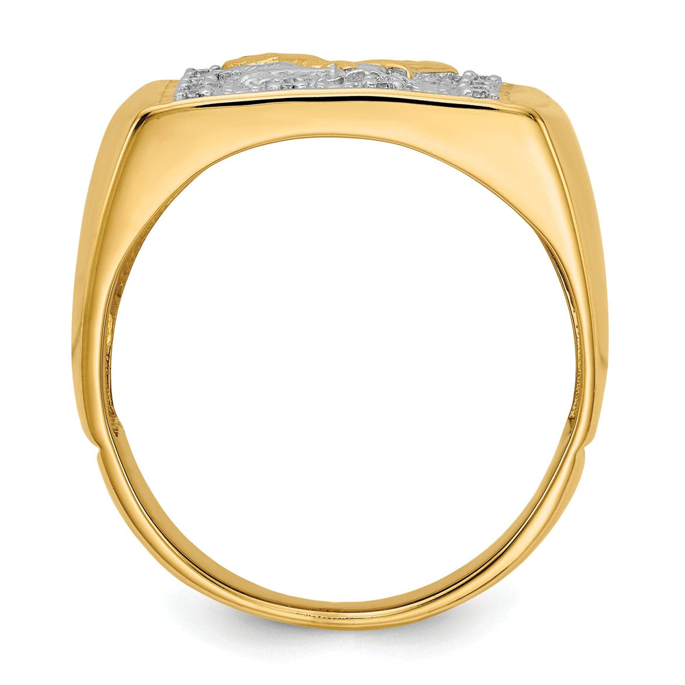 Lovely Rita's Ring 14k Yellow Rhodium Men's Eagle Diamond Ring