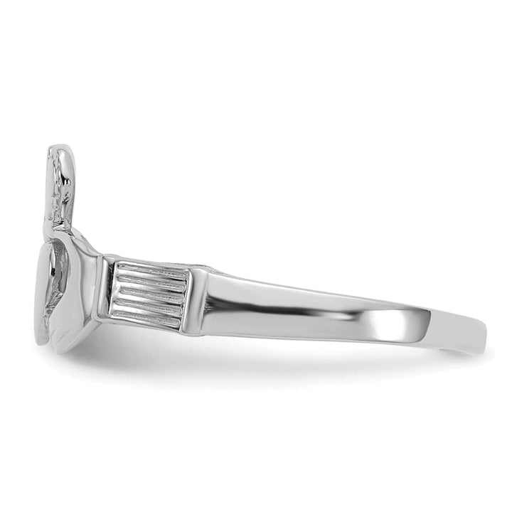 Lovely Rita's Ring 14kt ladies white gold claddagh ring