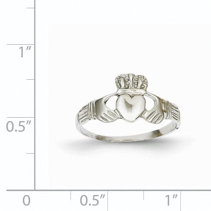 Lovely Rita's Ring 14kt ladies white gold claddagh ring