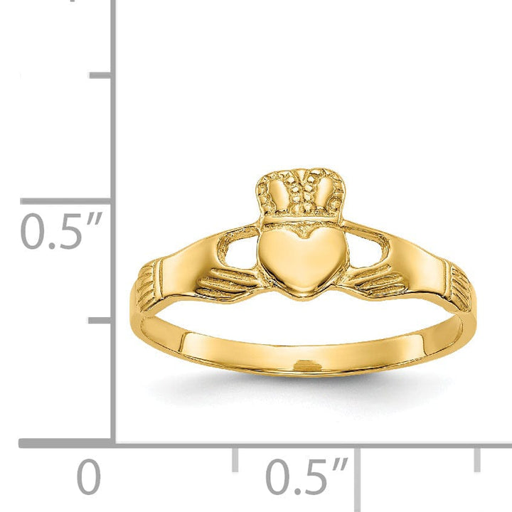 Lovely Rita's Ring 14kt ladies yellow gold claddagh ring