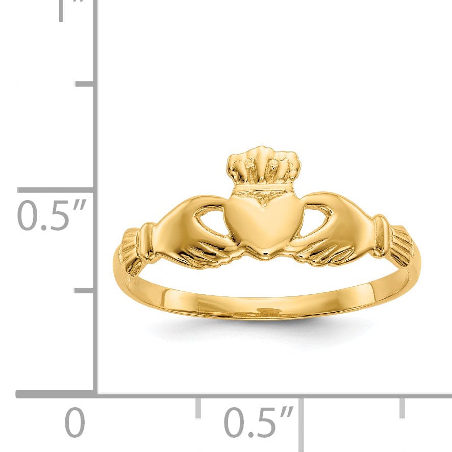 Lovely Rita's Ring 14kt ladies yellow gold claddagh ring