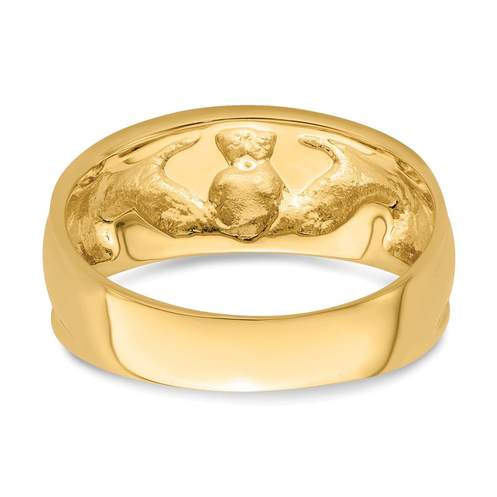 Lovely Rita's Ring 14kt polished yellow gold ladies claddagh ring