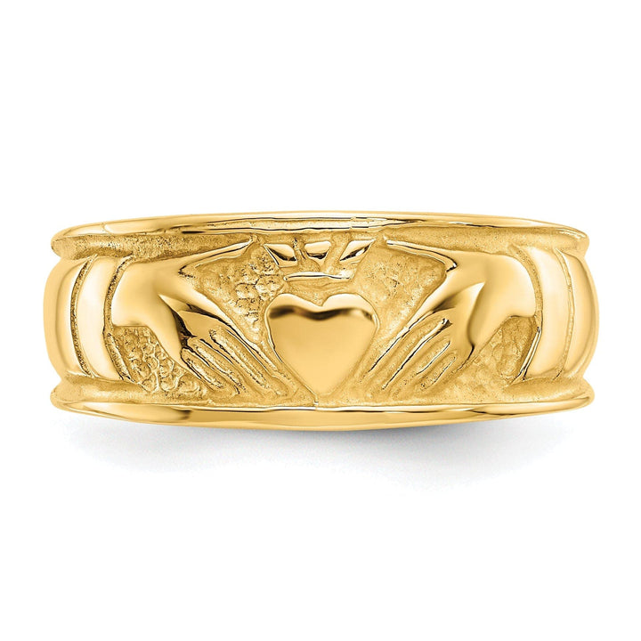 Lovely Rita's Ring 14kt polished yellow gold ladies claddagh ring