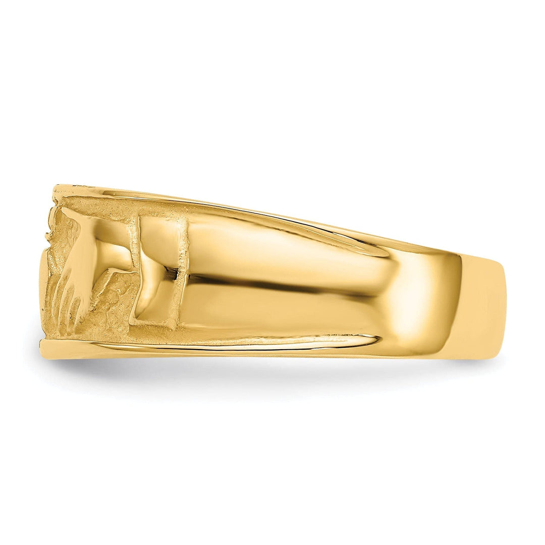 Lovely Rita's Ring 14kt polished yellow gold ladies claddagh ring