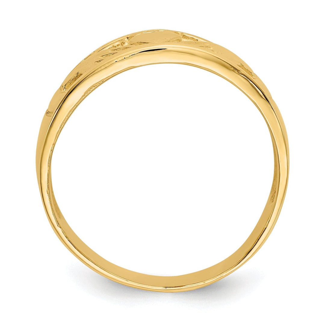 Lovely Rita's Ring 14kt polished yellow gold ladies claddagh ring