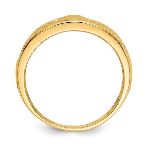 Lovely Rita's Ring 14kt Polished yellow gold mens claddagh ring band