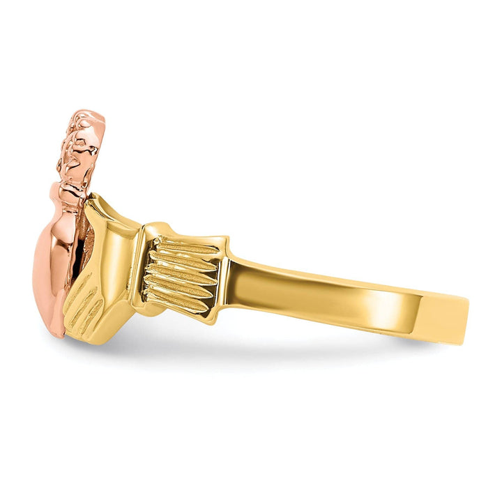 Lovely Rita's Ring 14kt two tone gold ladies claddagh ring