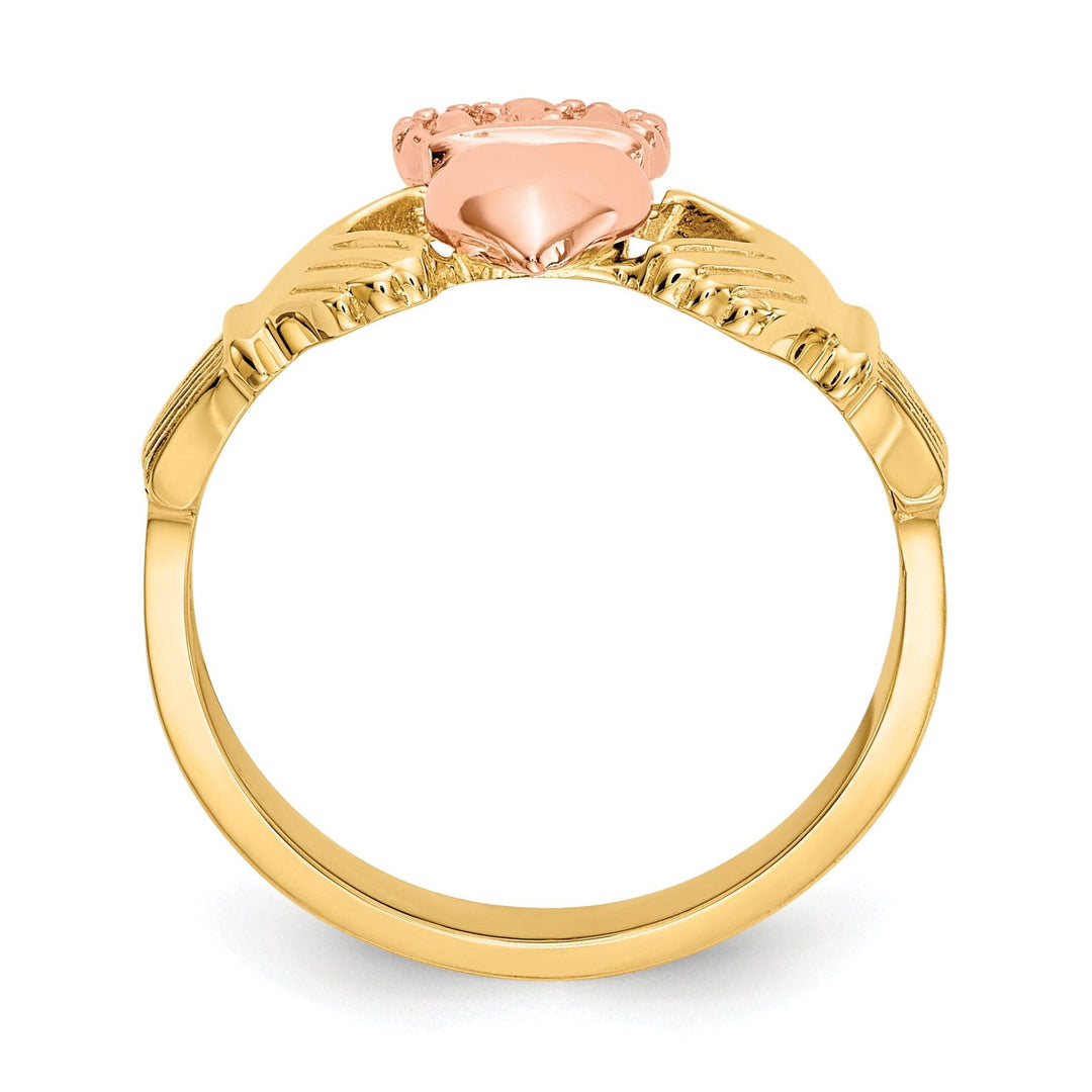 Lovely Rita's Ring 14kt two tone gold ladies claddagh ring