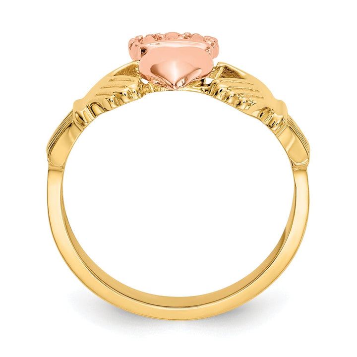 Lovely Rita's Ring 14kt two tone gold ladies claddagh ring