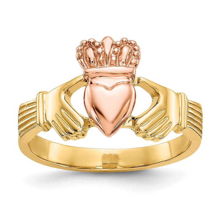 Lovely Rita's Ring 14kt two tone gold ladies claddagh ring