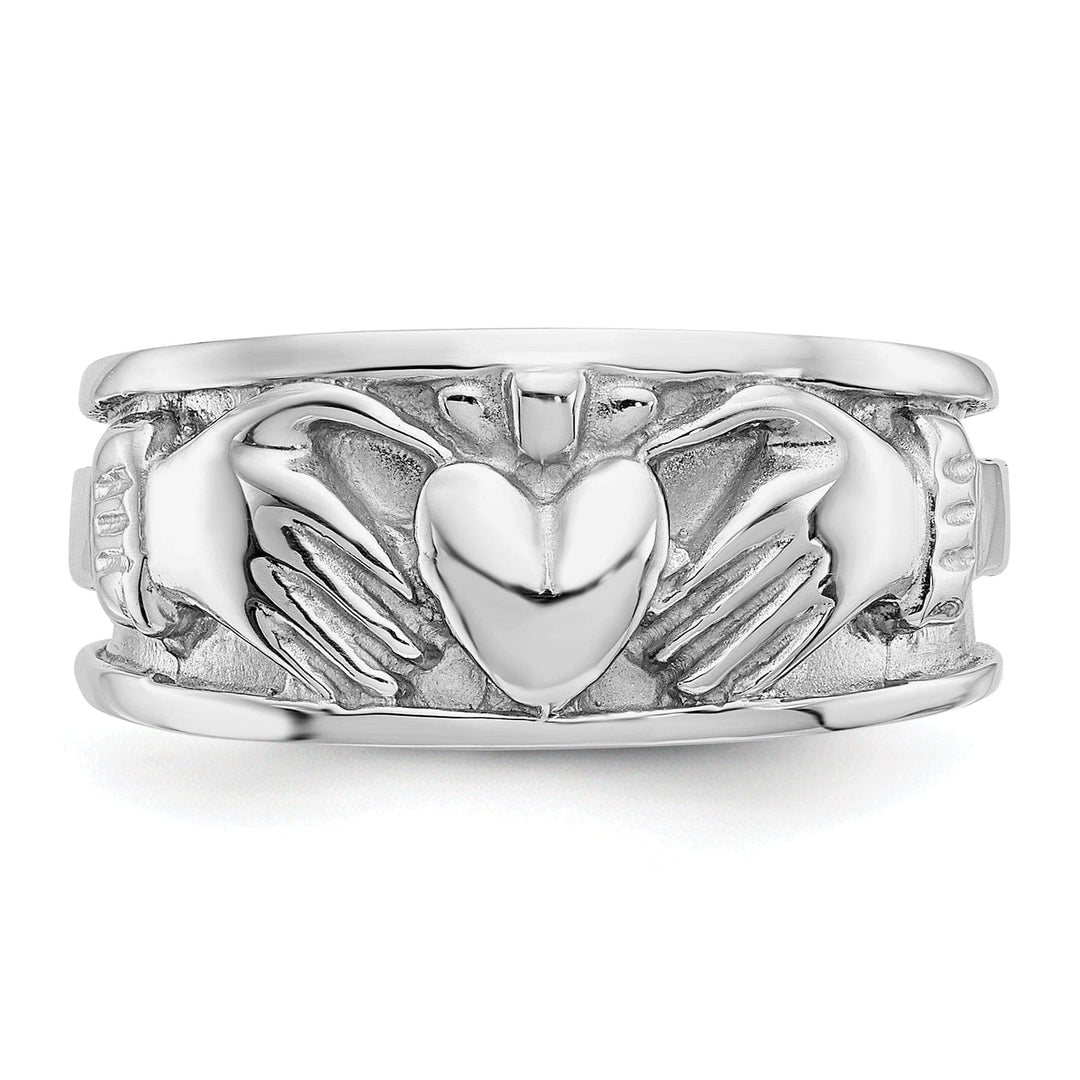 Lovely Rita's Ring 14kt white gold ladies claddagh band ring