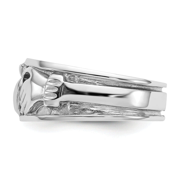 Lovely Rita's Ring 14kt white gold ladies claddagh band ring