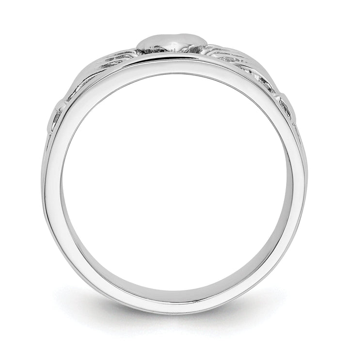 Lovely Rita's Ring 14kt white gold ladies claddagh band ring