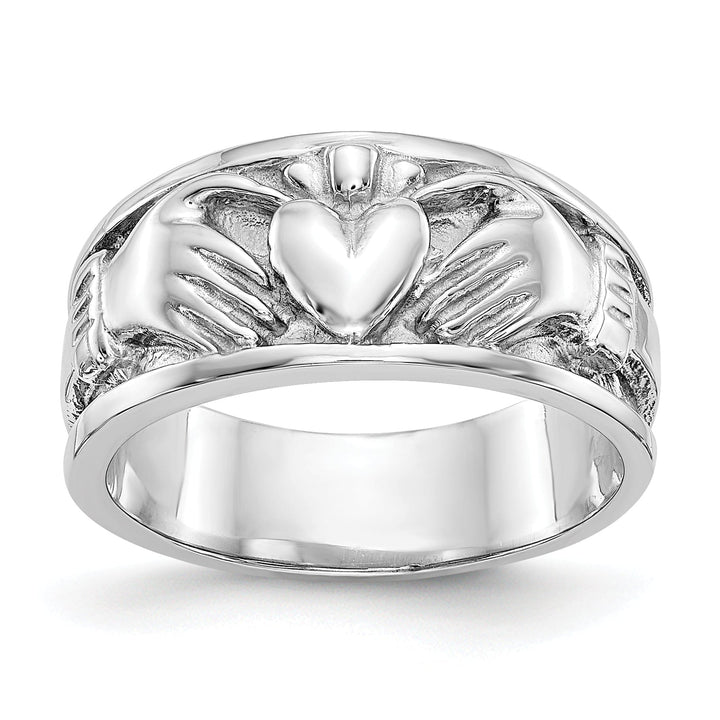 Lovely Rita's Ring 14kt white gold ladies claddagh band ring