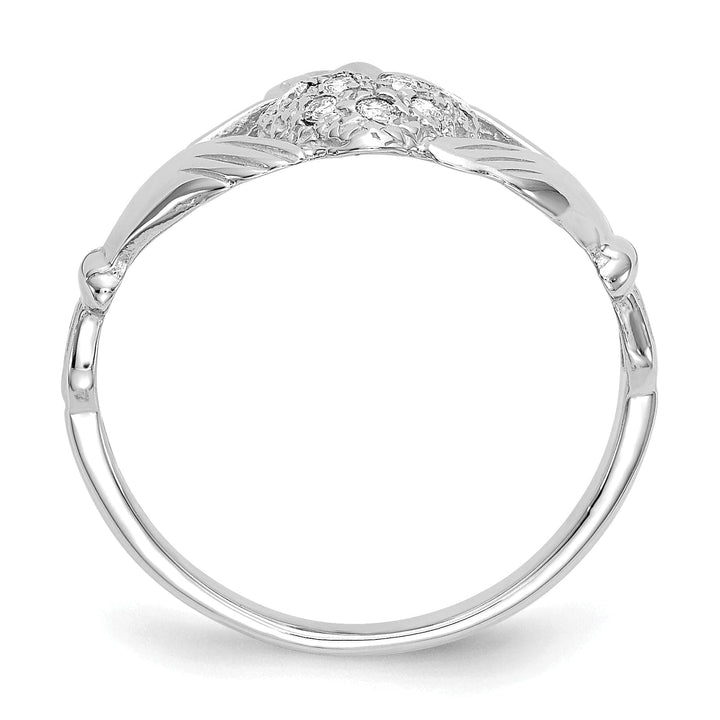 Lovely Rita's Ring 14kt white gold ladies claddagh diamond ring