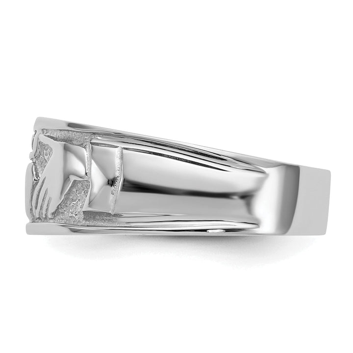 Lovely Rita's Ring 14kt white gold ladies claddagh ring