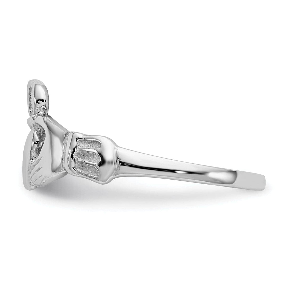 Lovely Rita's Ring 14kt white gold ladies claddagh ring