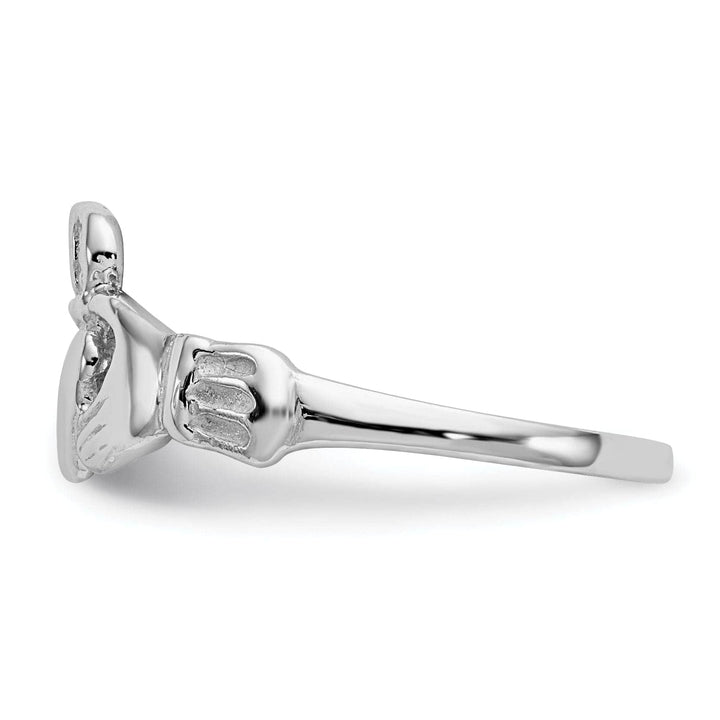 Lovely Rita's Ring 14kt white gold ladies claddagh ring