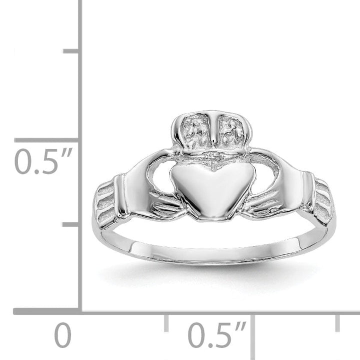 Lovely Rita's Ring 14kt white gold ladies claddagh ring