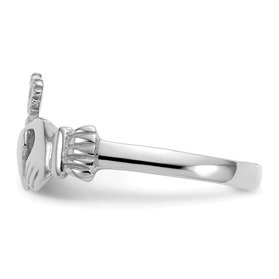 Lovely Rita's Ring 14kt white gold ladies claddagh ring