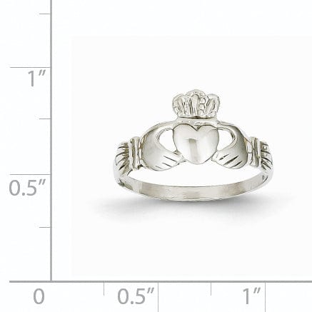 Lovely Rita's Ring 14kt white gold ladies claddagh ring