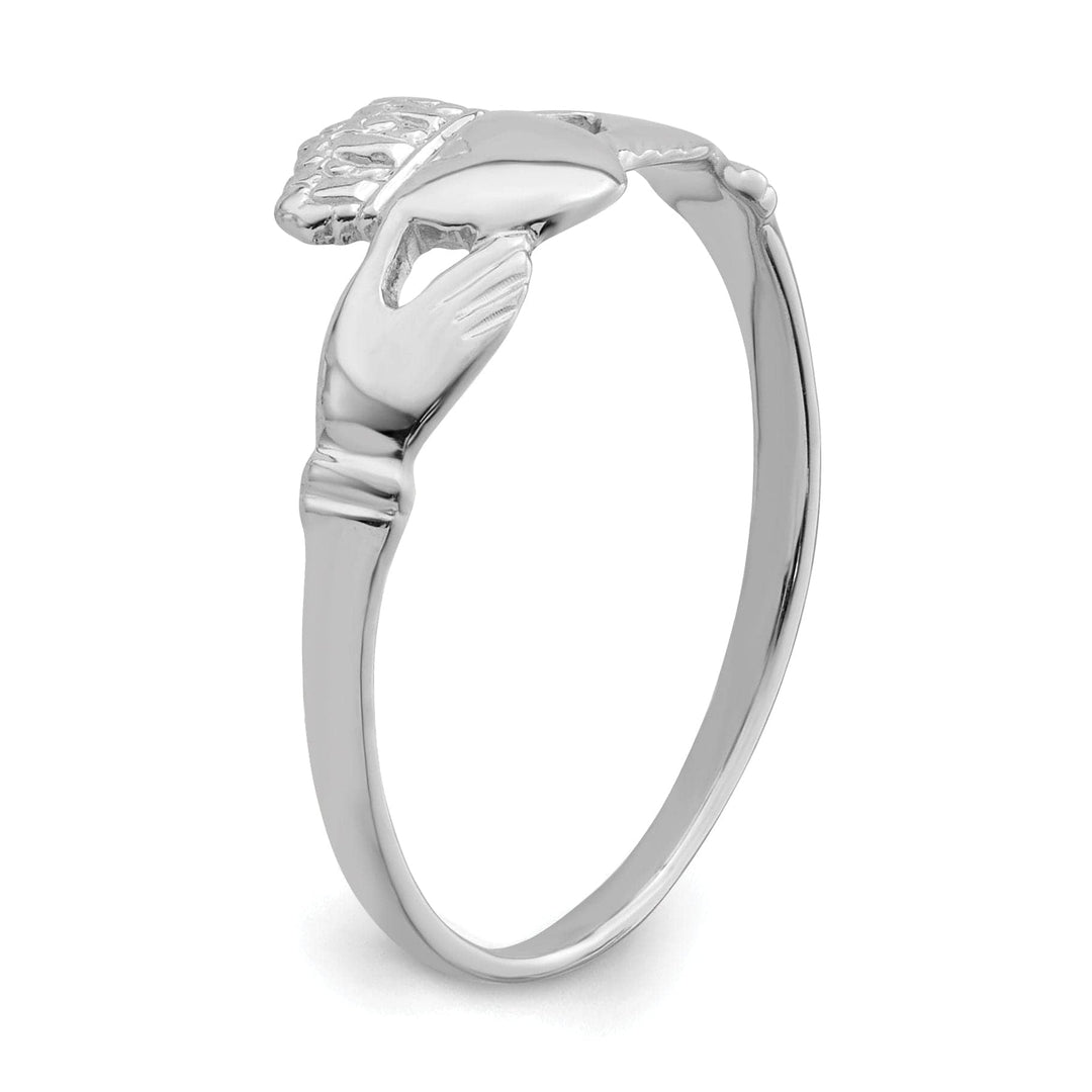 Lovely Rita's Ring 14kt white gold ladies claddagh ring